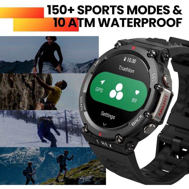 Pametna ura AmazFit T-REX 2 ember, črna