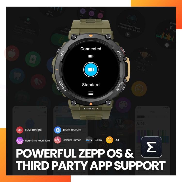 Pametna ura AmazFit T-REX 2 ember, črna