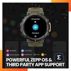 Pametna ura AmazFit T-REX 2 ember, črna