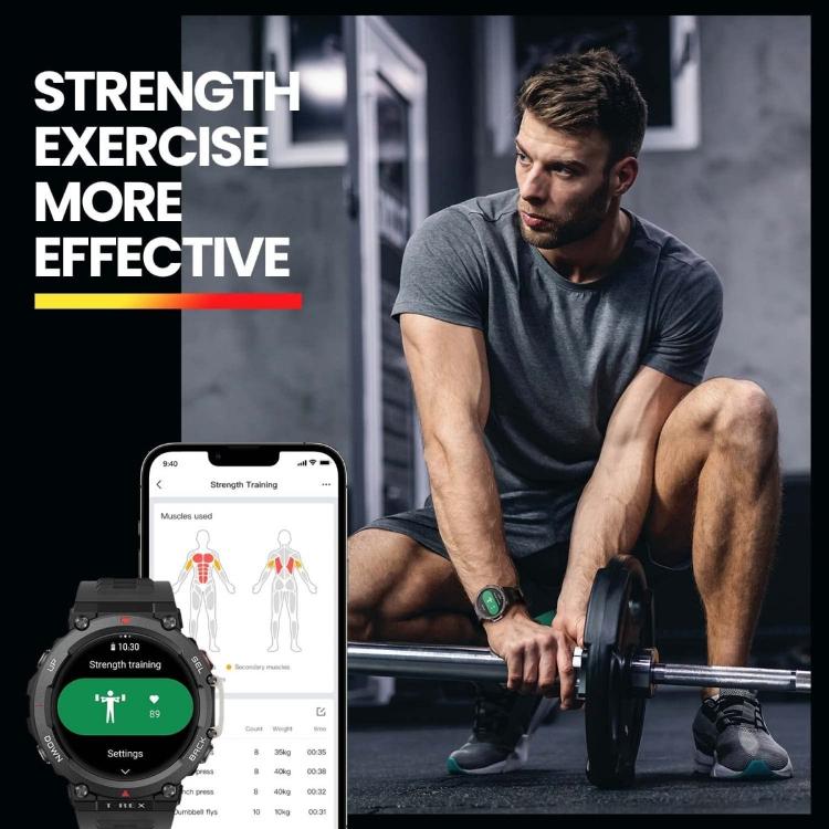 Pametna ura AmazFit T-REX 2 ember, črna