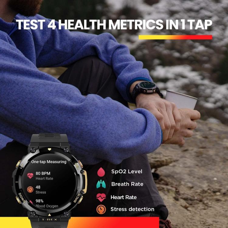Pametna ura AmazFit T-REX 2 ember, črna