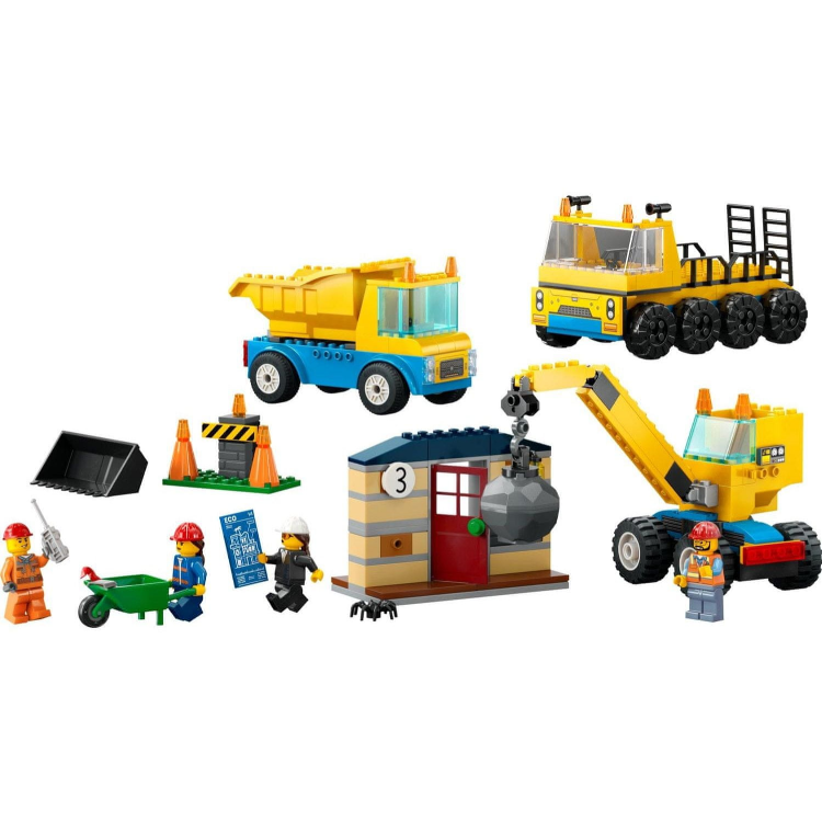 Lego City Gradbeni tovornjaki in žerjav z rušilno kroglo - 60391