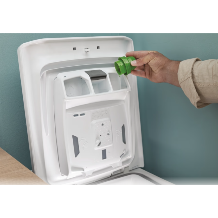 Notranji del pokrova pralnega stroja z dozirnikom za detergent