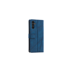 Preklopna torbica (WLGO-Lines) za Samsung Galaxy S24 Fe, modra