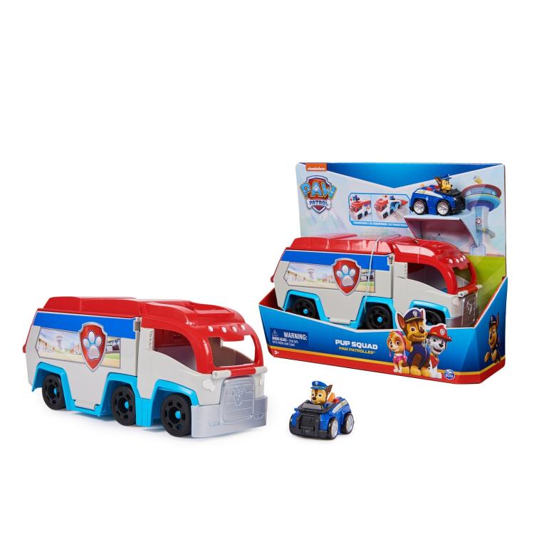 Igralni avtobus Paw Patroller Pup Squad iz Tačke na patrulji z vozilom Chase, primeren za otroke 3+.