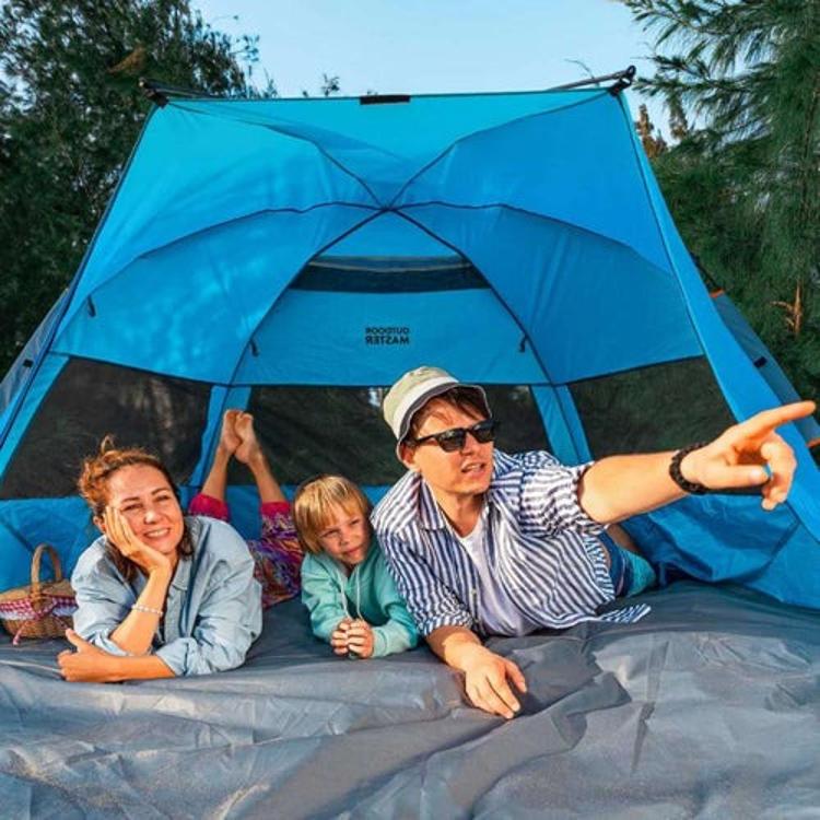 Šotor za na plažo Outdoor Master Pop - Up, moder 