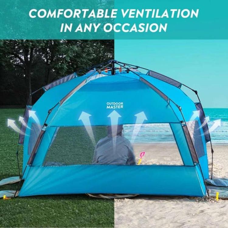 Šotor za na plažo Outdoor Master Pop - Up, moder 
