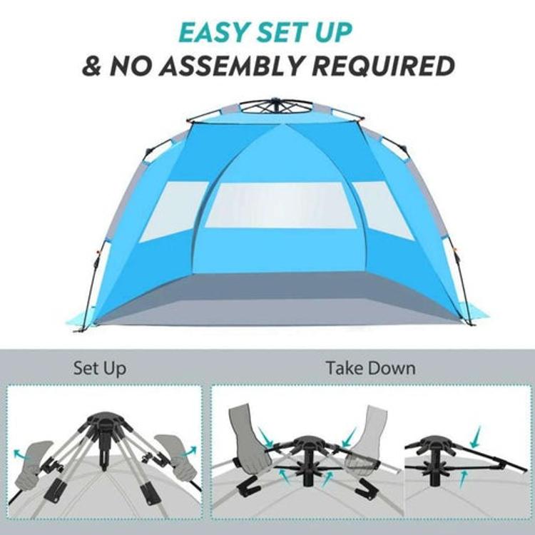 Šotor za na plažo Outdoor Master Pop - Up, moder 
