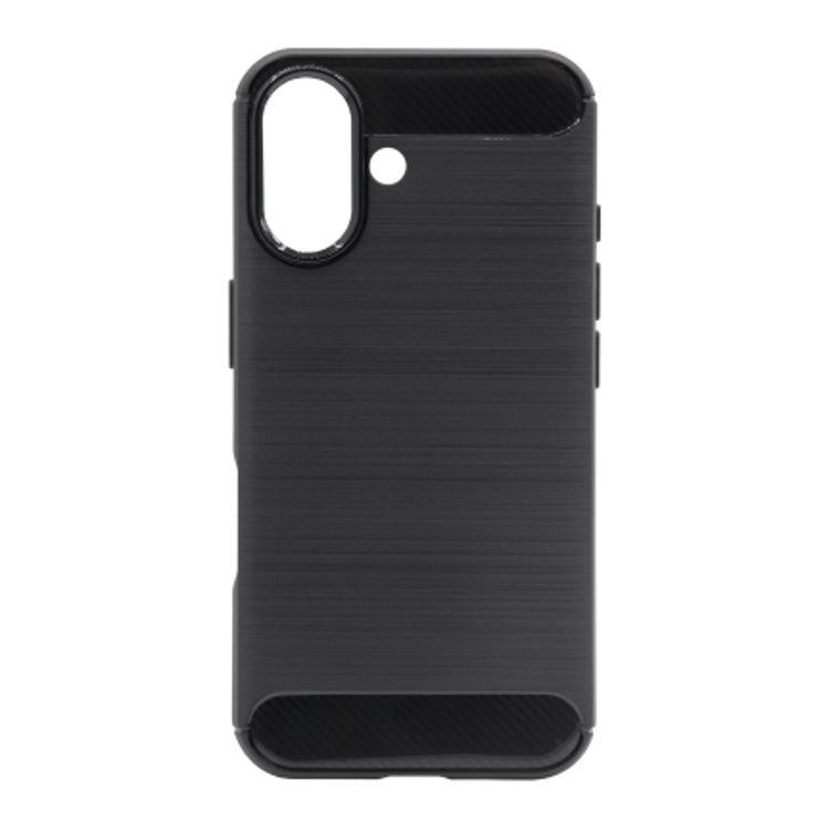 Gumiran ovitek (TPU) za Apple iPhone 16, A -Type, črn