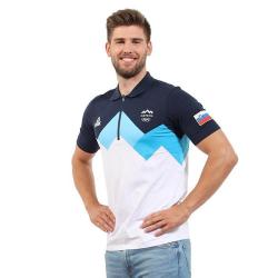 Moška polo majica Peak SLM-18, modro-bela, velikost 3XL