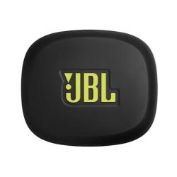 Zaprta polnilna škatlica JBL Endurance Zone s poudarjenim logotipom JBL v limeta barvi.