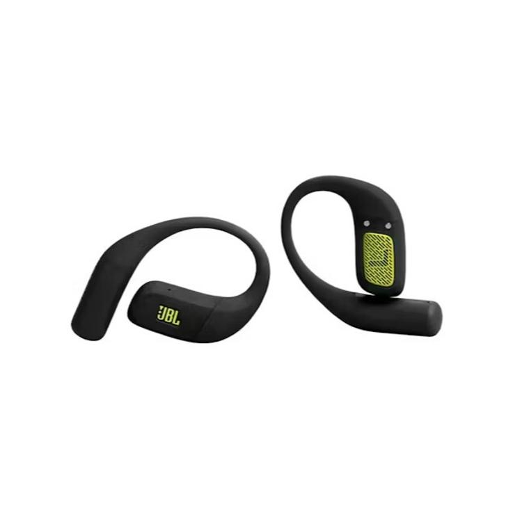 JBL Endurance Zone odprte športne slušalke v črno-limeta barvi, prikaz z obeh strani.