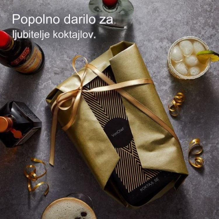 Koktejl set VonShef Parisian Green & Gold