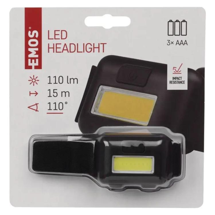 Naglavna LED svetilka Emos 1W COB