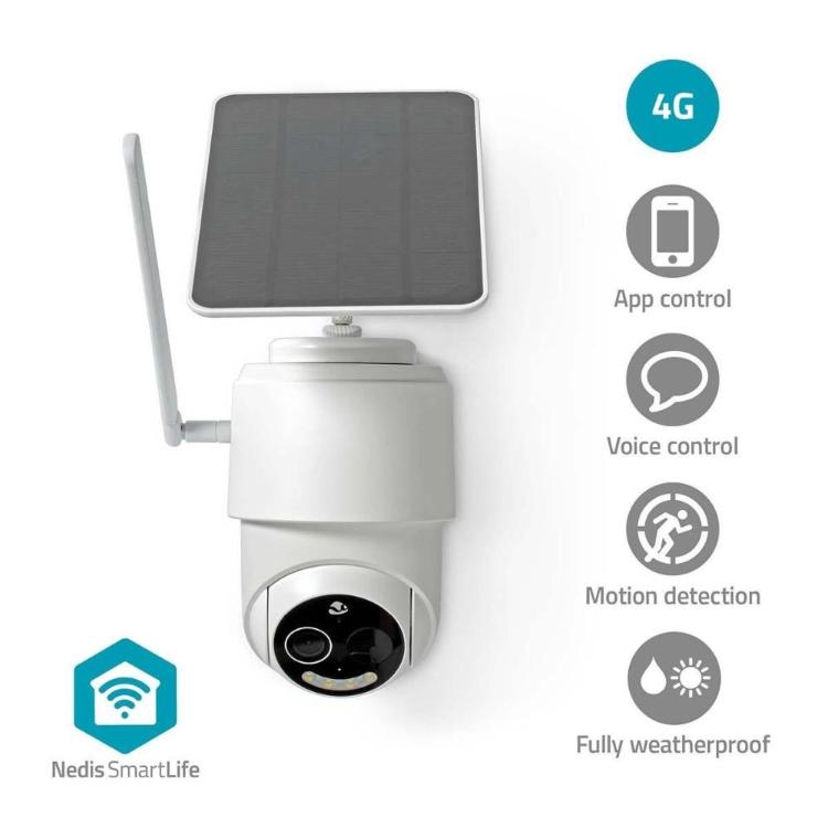 Pametna solarna kamera NEDIS SIMCBO50WT 4G FHD IP65
