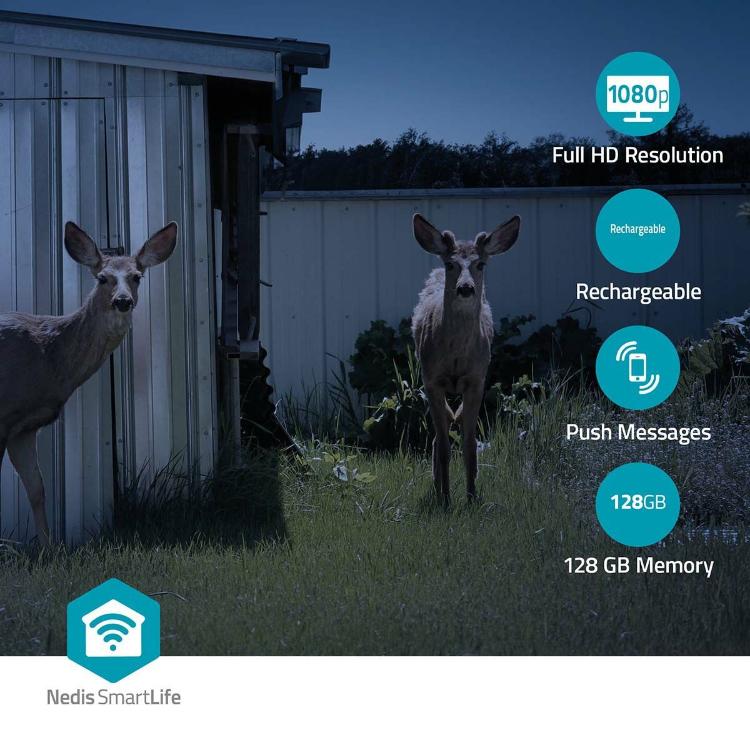 Pametna solarna kamera NEDIS SIMCBO50WT 4G FHD IP65