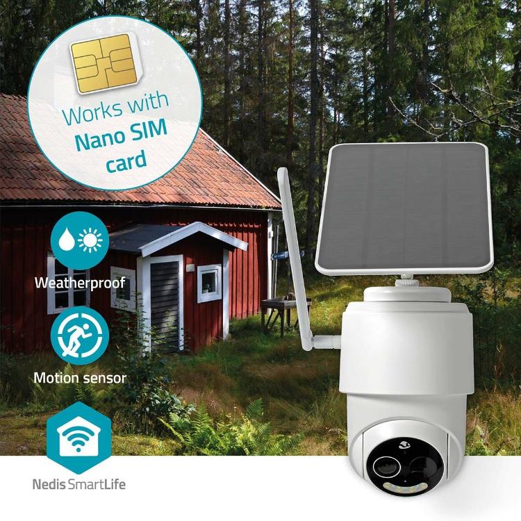 Pametna solarna kamera NEDIS SIMCBO50WT 4G FHD IP65