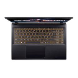 Acer Nitro V 15 ANV15-52-91P7 Core 9 270H/32GB/SSD 1TB/15,6'' FHD IPS 165Hz/RTX 5060/W11, pogled od zgoraj na osvetljeno tipkovnico.