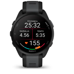 Pametna ura Garmin Forerunner 165 Music, črn/skrilasto siv