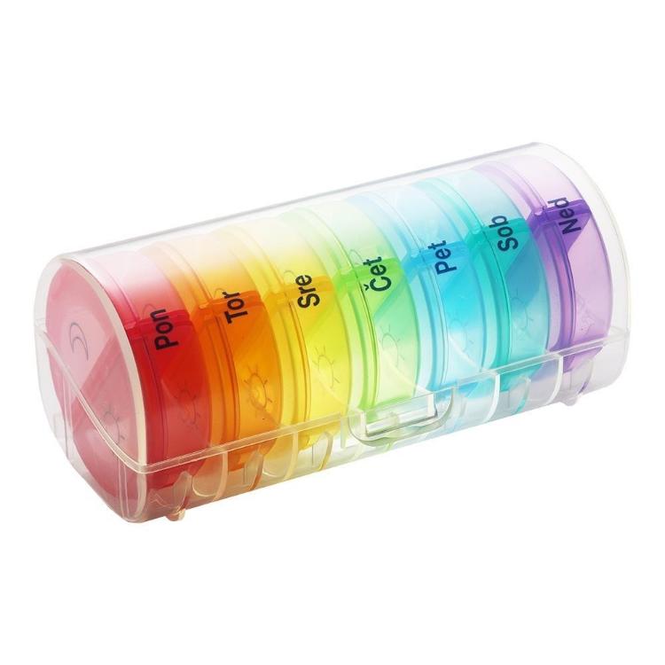 Tedenska posodica za tablete Mediblink Oval 2x/dan M018