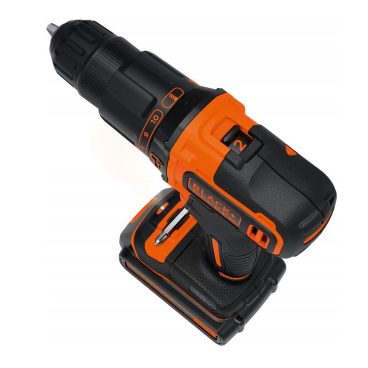 Akumulatorski udarni vrtalnik Black+Decker, 18 V, 2x 1,5 Ah