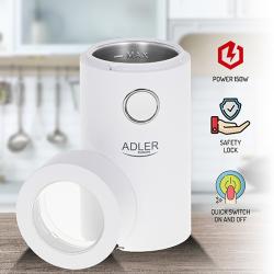 Mlinček za kavo Adler AD4446ws, 150 W, bel