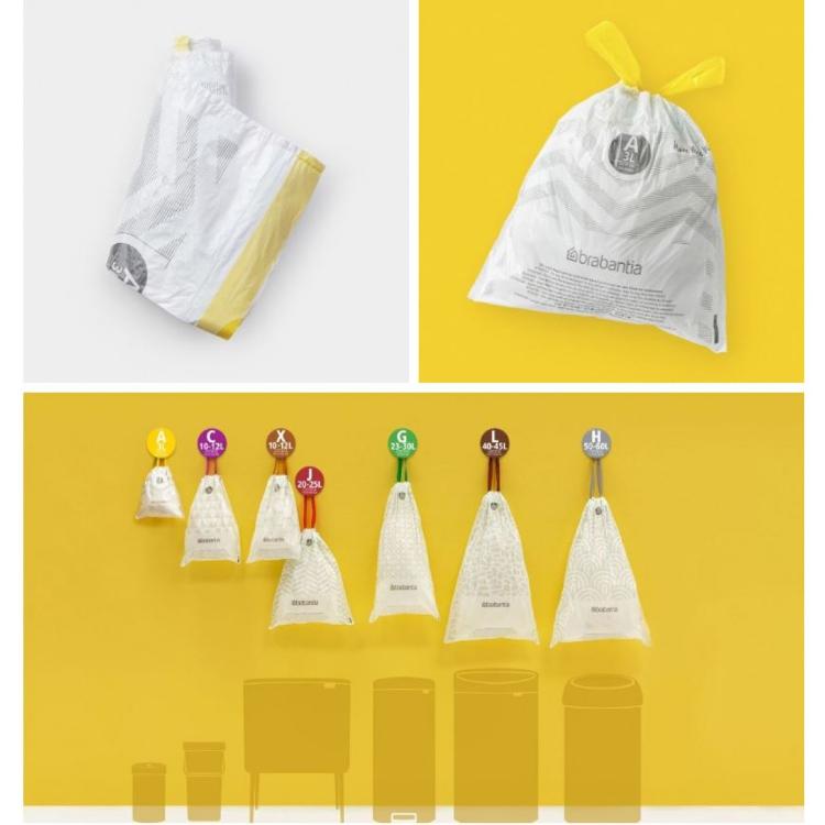 Vrečke za smeti Brabantia Perfect Fit, 3 L X 10 x 20 kos