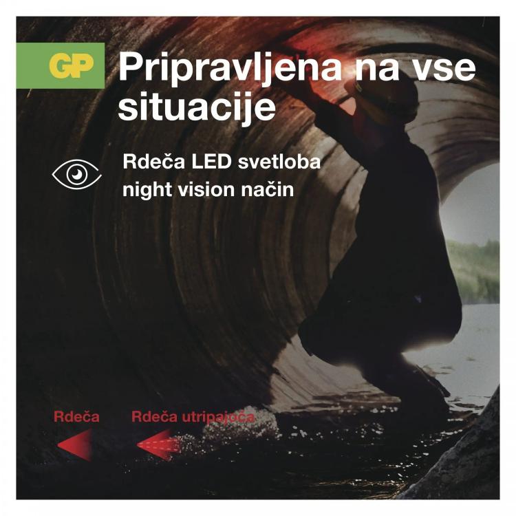 Naglavna LED svetilka GP Discovery CHW53, 280 lm