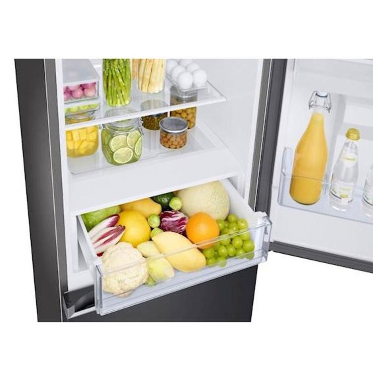 Hladilnik z zamrzovalnikom Samsung RB34C652EB1/EF, 185 cm, E, 341 l, dozirnik, črna