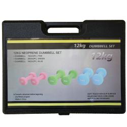Set ročk uteži Fitmotiv iz neoprena, skupaj 12 kg_1