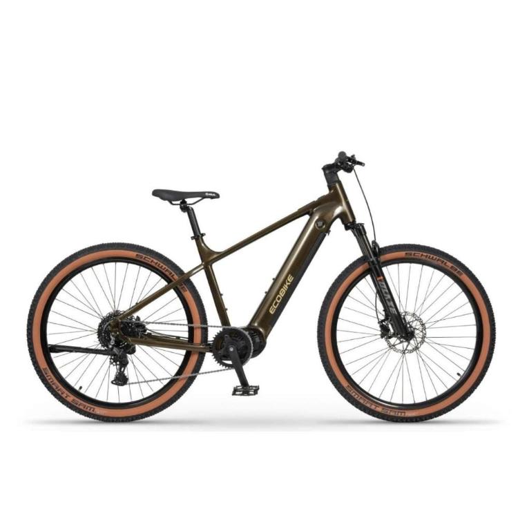 ECOBIKE e‑kolo z električnim pogonom, sredinskim motorjem in robustnim okvirjem za teren