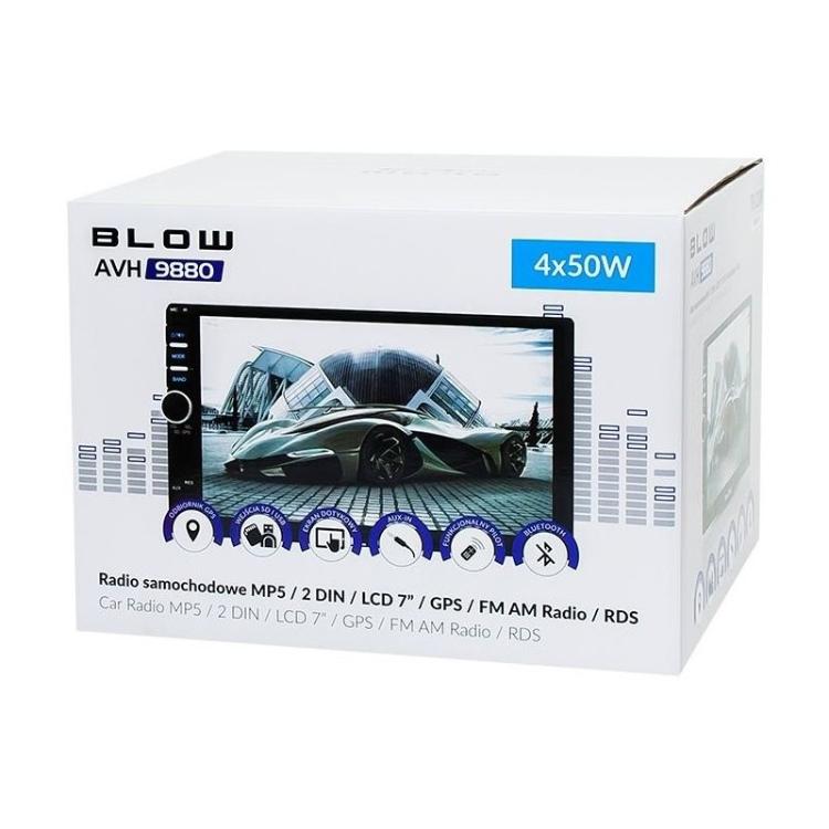 Avtoradio Blow AVH-9880, MP3/MP5, BT, USB-SD-MMC, 4x 50W (78-220)_1