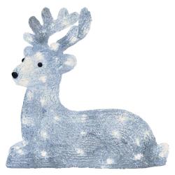 Božični jelenček LED, 27 cm, zunanji in notranji, hladna bela