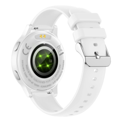 Forever iGO Watch 4 pametna ura v beli barvi, prikazana z zadnje strani s senzorji za spremljanje telesnih podatkov.