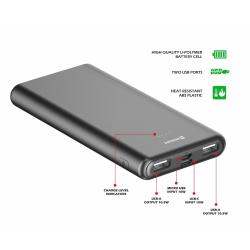 Prenosna baterija Swissten Worx II, 10000 mAh
