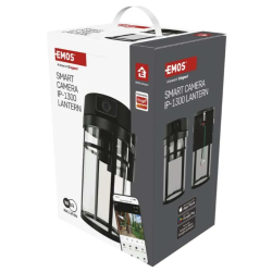 Embalaža za zunanjo vrtljivo kamero in svetilo GoSmart IP-1300 LANTERN, WiFi, črna z aplikacijo