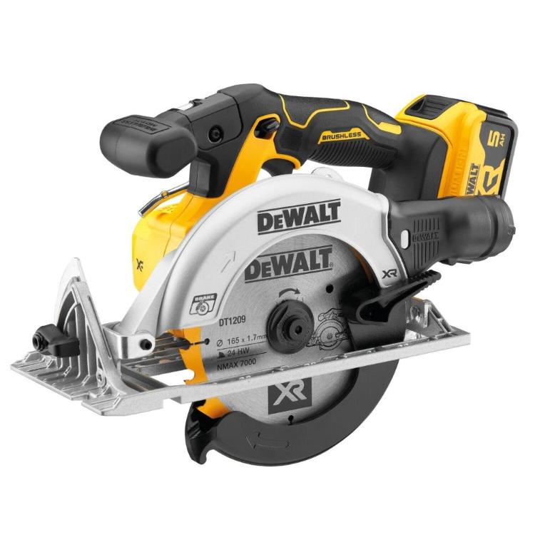 Akumulatorska kožna žaga DeWalt DCS565P2, 18 V, 165 mm, 2x 5 Ah