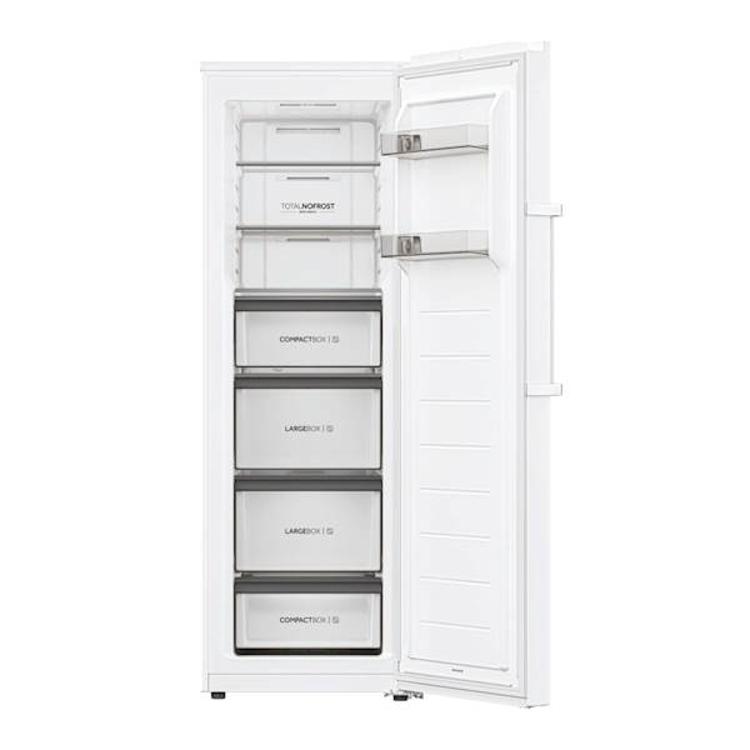 Zamrzovalna omara Haier višine 186,5 cm in prostornine 262 l s tehnologijo Total No Frost zagotavlja učinkovito zamrzovanje brez nabiranja ledu ter enostavno vzdrževanje.
