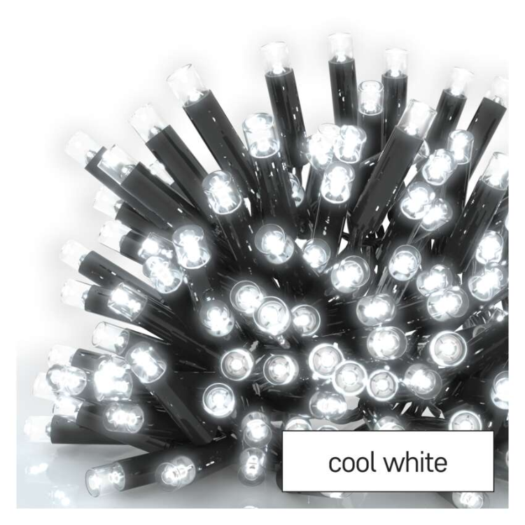 Povezovalna veriga Emos Profi črna, LED 50, 5 m, zunanja in notranja, hladna bela