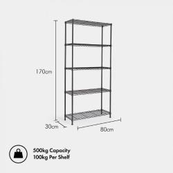Kompaktne dimenzije 170 × 80 × 30 cm omogočajo učinkovito organizacijo prostora tudi v manjših prostorih.