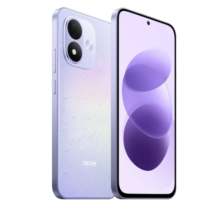 Xiaomi Redmi Note 17 6/256GB, Lavender Purple – vijoličen telefon, sprednji in zadnji pogled, dvojna zadnja kamera.