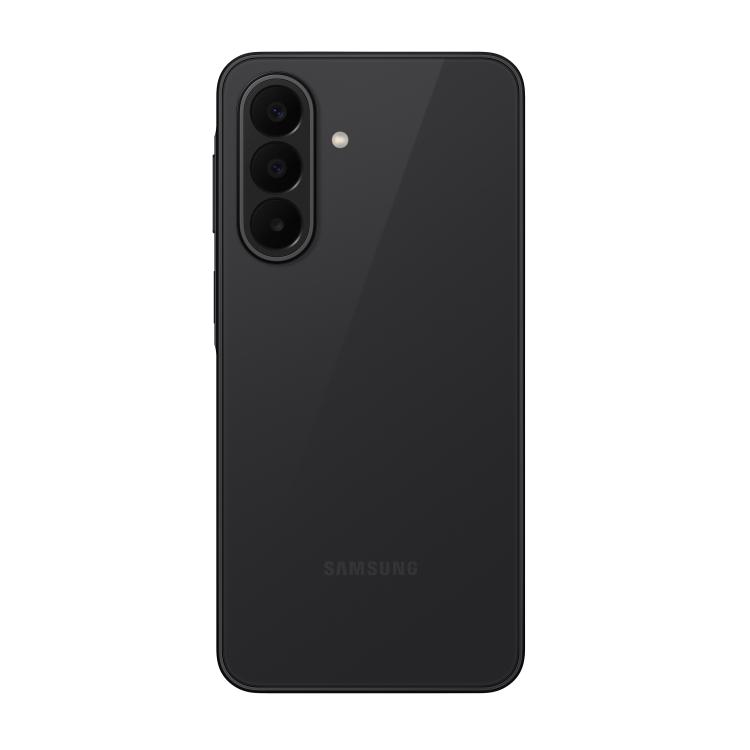 Samsung Galaxy A27 5G, črna, zadnja stran, trojna kamera, LED bliskavica, eleganten raven dizajn.