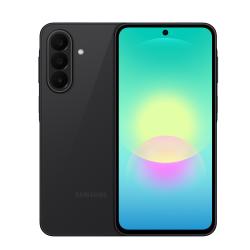 Samsung Galaxy A27 5G, črna, spredaj in zadaj, 6,7" zaslon, trojna kamera, Infinity‑O dizajn.