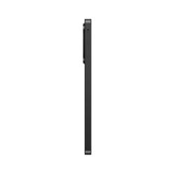 Samsung Galaxy A27 5G, črna, levi stranski pogled, tanek raven okvir, stranski pladenj za SIM, minimalističen dizajn.