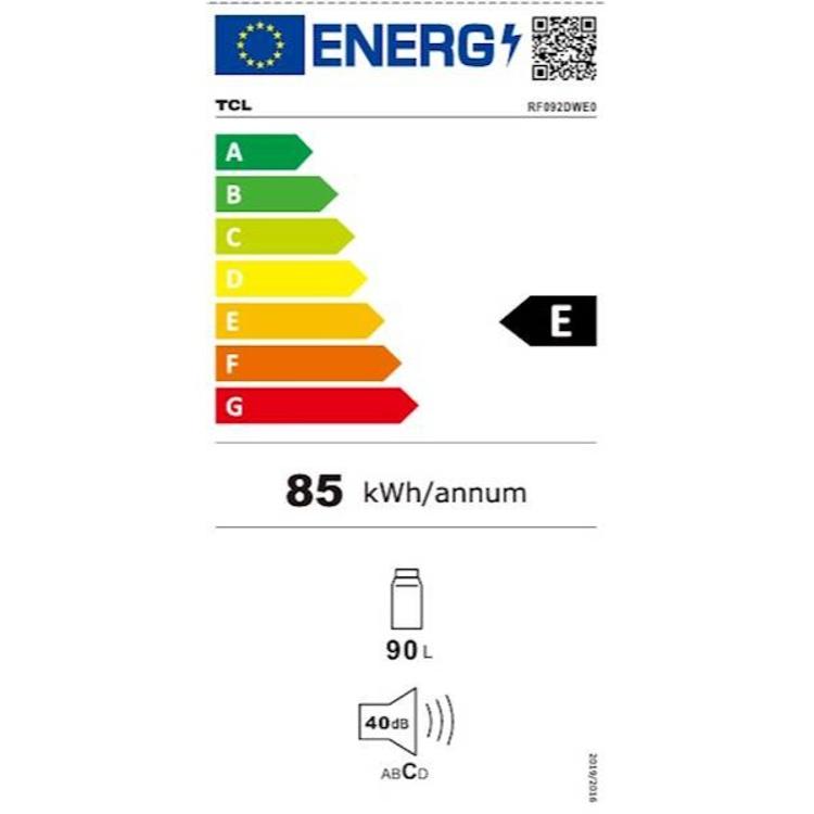 Hladilnik TCL RF092DWE0, 84l + 8l, bel