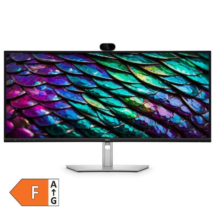 Copilot said: Dell P3425WEB – 34-palčni ukrivljen poslovni monitor z vgrajeno spletno kamero, širokim zaslonom in energijskim razredom F.