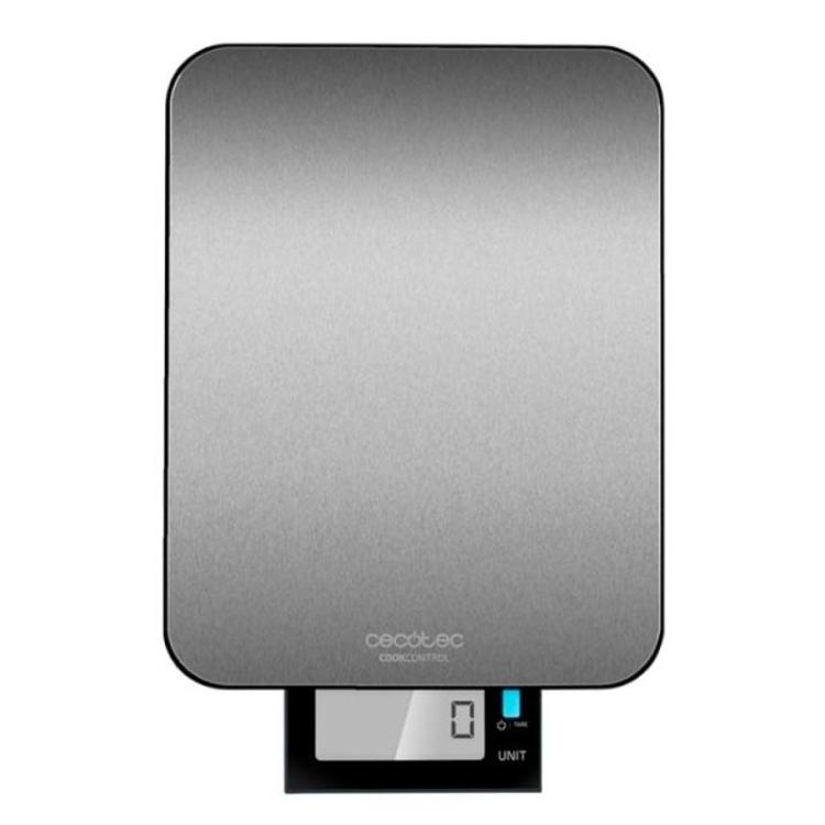 Cecotec digitalna kuhinjska tehtnica z inox površino in izvlečnim LCD zaslonom