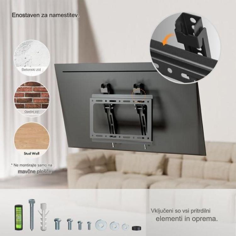 Nagibni stenski nosilec VonHaus 23-43'', do 35 kg