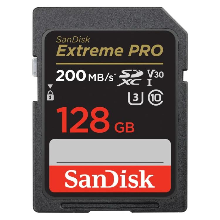 Spominska kartica Sandisk MicroSDXC 128GB Extreme Pro, 200 / 90MB / s, UHS-I, C10, U3, V30