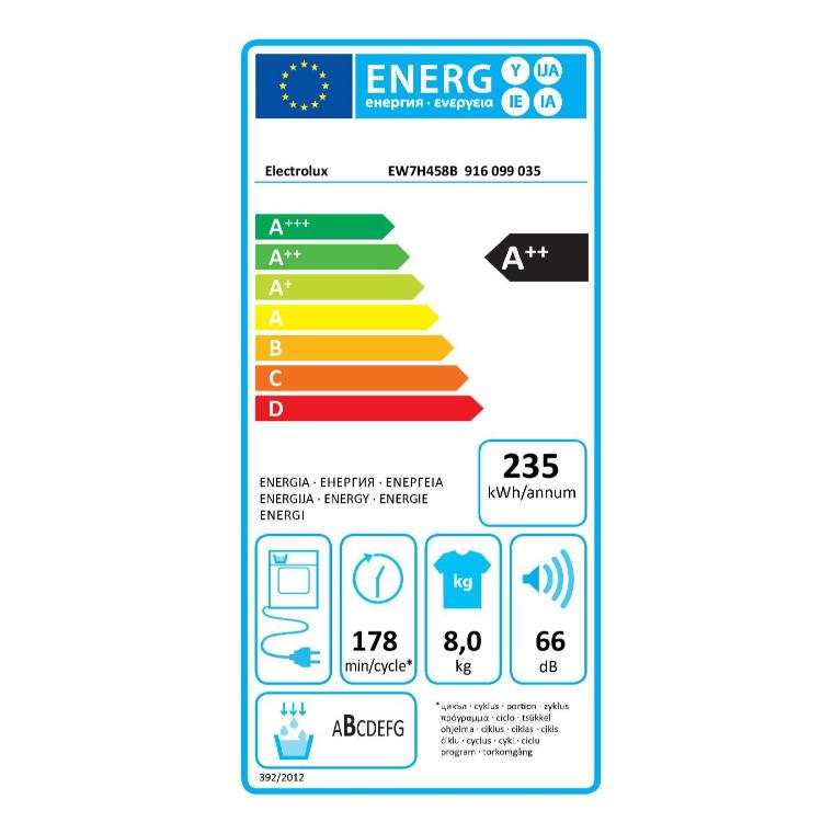 Sušilni stroj Electrolux EW7H458B, 8 kg, A++, toplotna črpalka_5